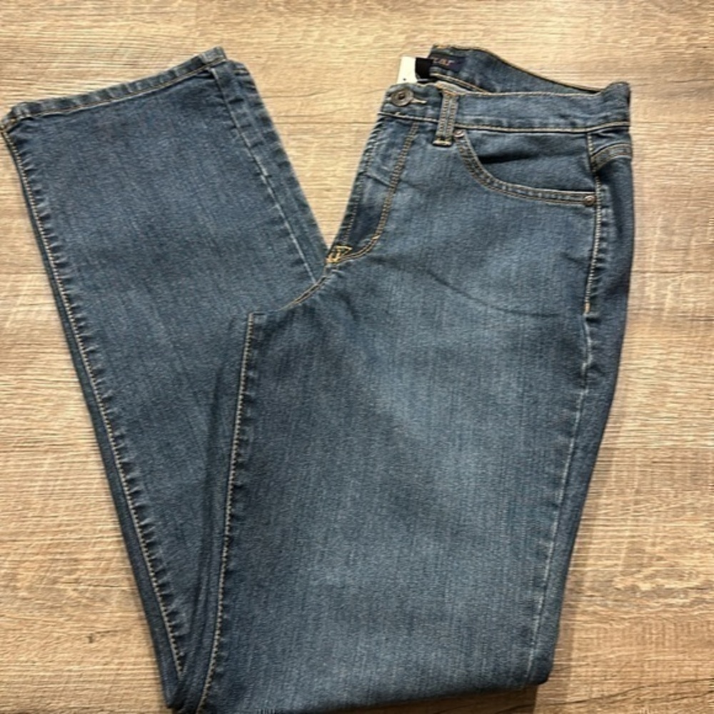 Jean Star high-rise straight leg blue denim jeans size 8